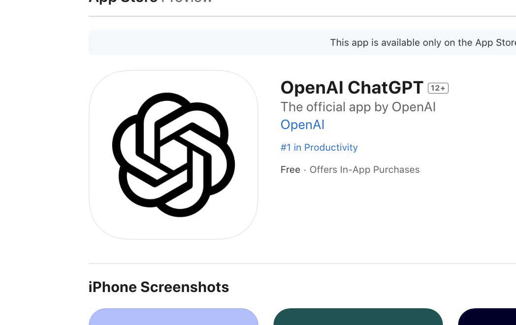 ChatGPT Application Officielle iOS